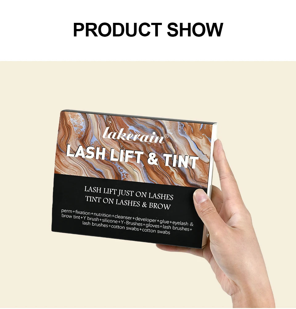 Professional Eyelash and Eyebrow Lift and Tint Kit for Home Salon Use