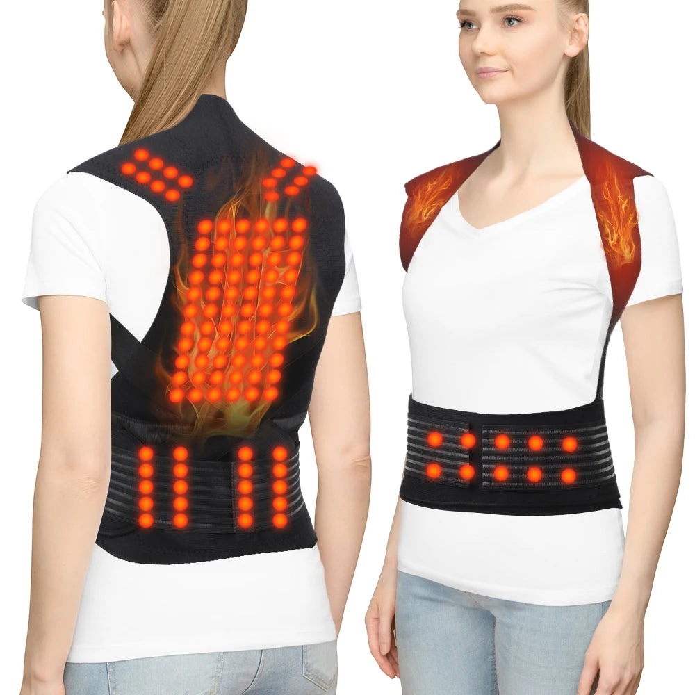 Self-Heating Tourmaline Magnetic Back and Shoulder Support Brace - 9