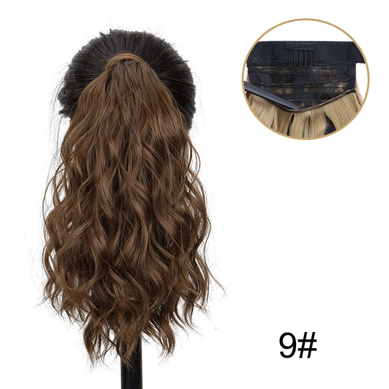 14-Inch Wavy Wrap-Around Clip-In Ponytail Hair Extension