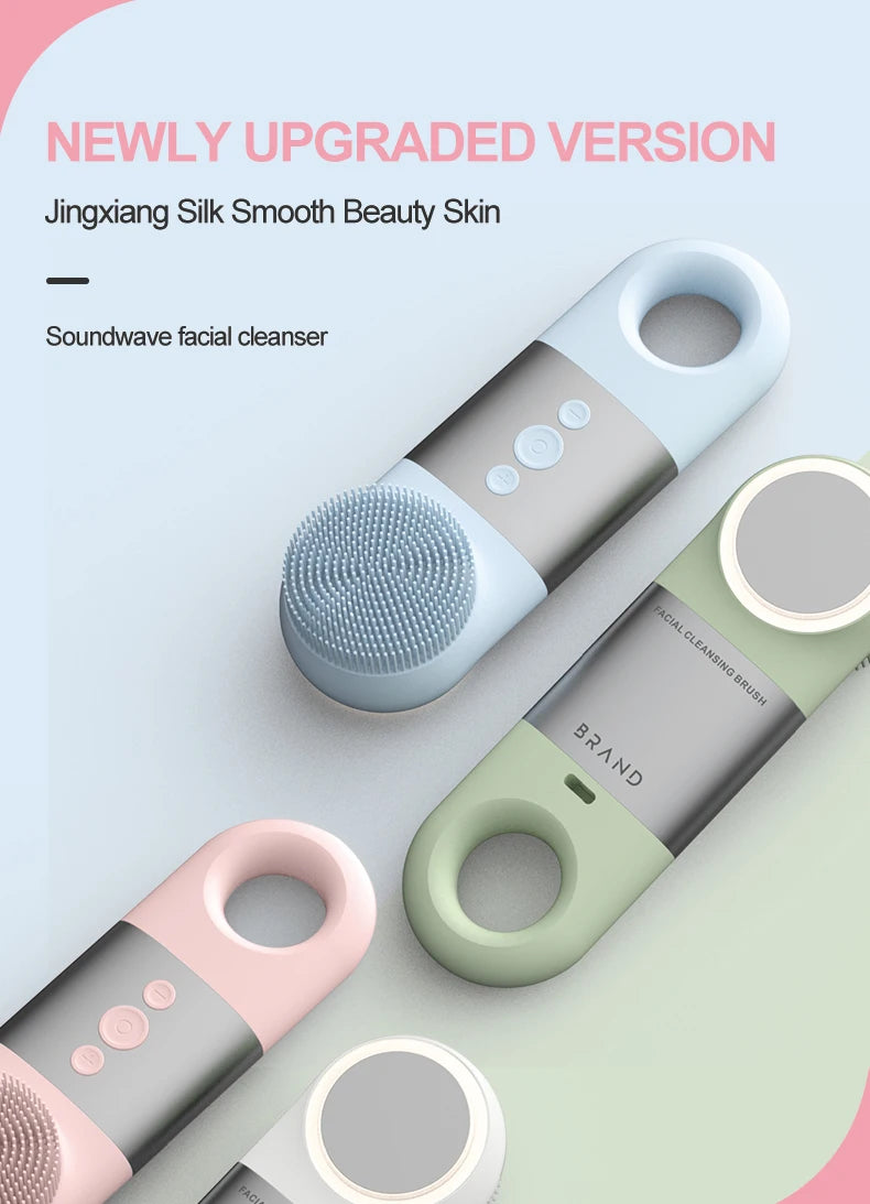 Heated and Cooling Facial Cleansing Brush for Deep Skin Exfoliation