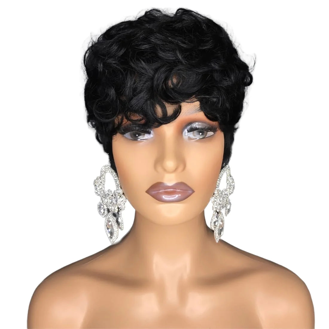 Short Curly Pixie Cut Wig for Women - 10
