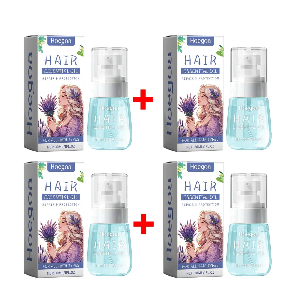 Lavender Essential Hair Oil for Frizz Control and Split End Repair