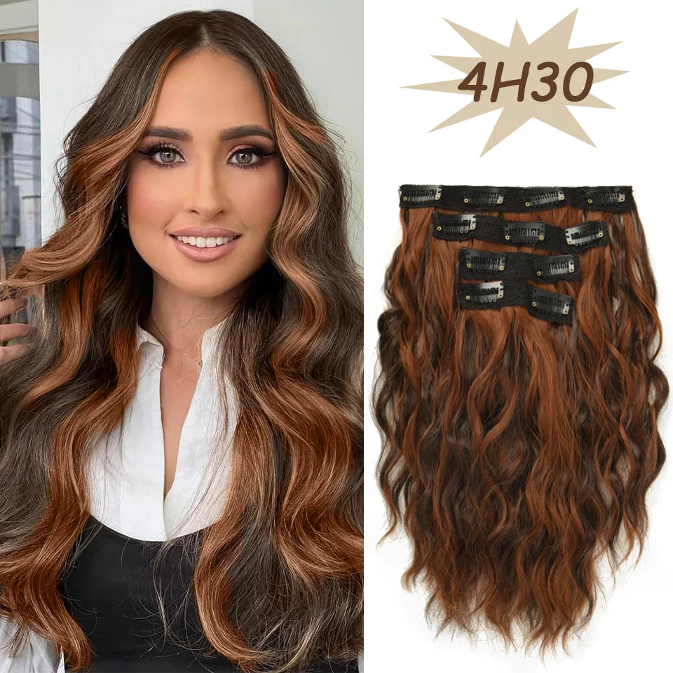 12-Inch Wavy Clip-In Hair Extensions for Daily Volume - 11