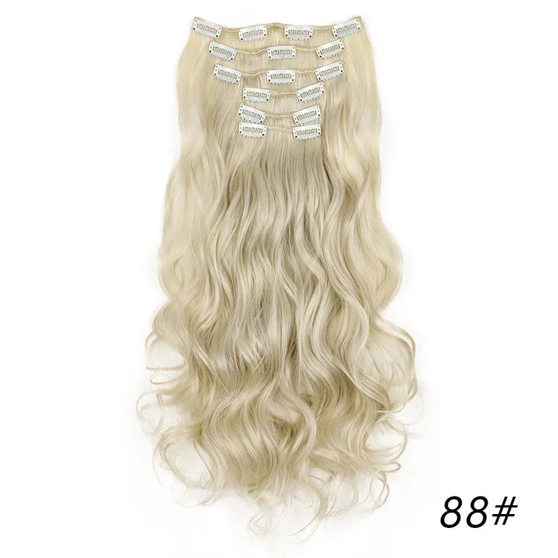 18-Inch Curly Clip-In Hair Extensions for Instant Volume