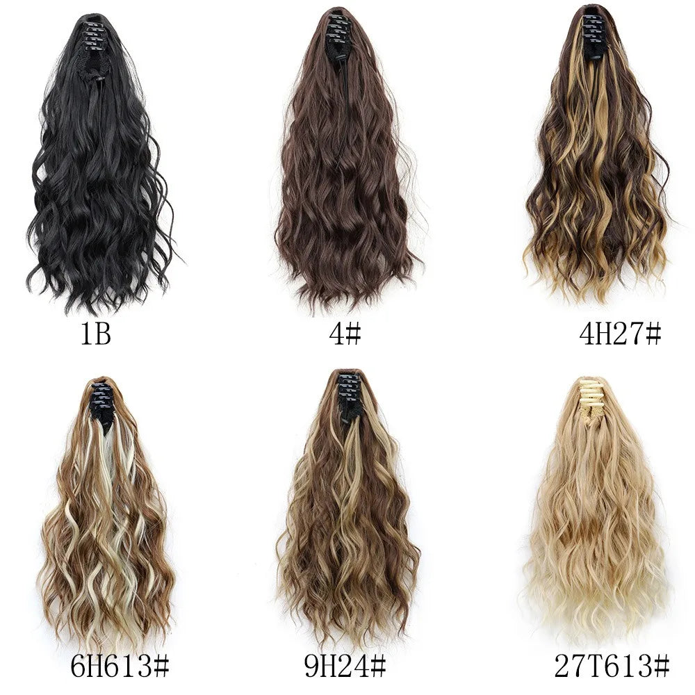 Curly Claw Clip Ponytail Extension for Instant Volume and Length - 4