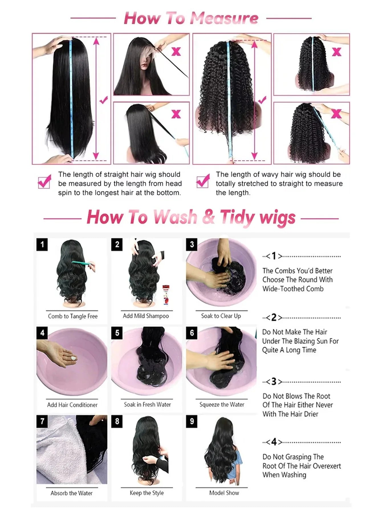 Deep Curly Human Hair 13x4 Transparent Lace Front Wig - 7