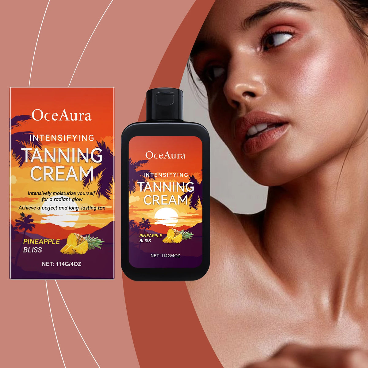 Intensifying Skin Tanning Accelerator Cream for Radiant Sun-Kissed Glow
