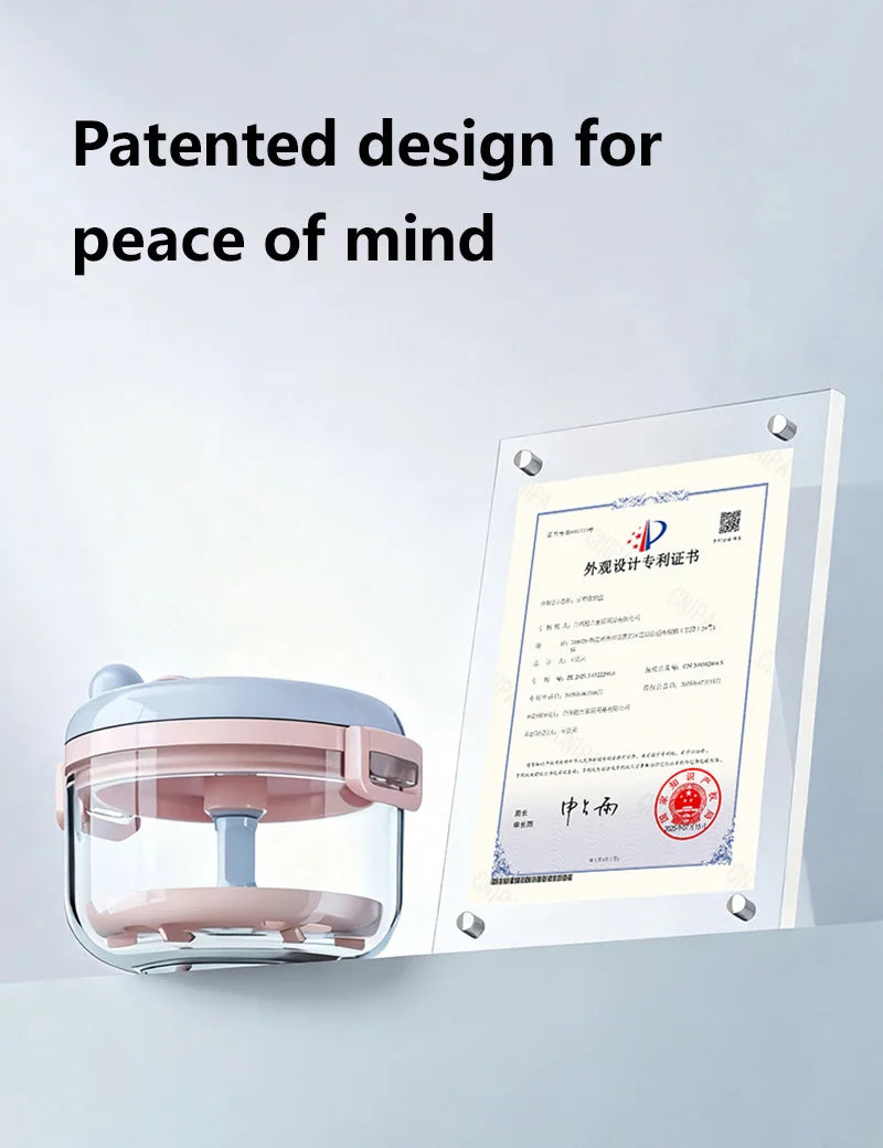 Portable Denture Cleaning Case with Rotary Brush and Storage Tray
