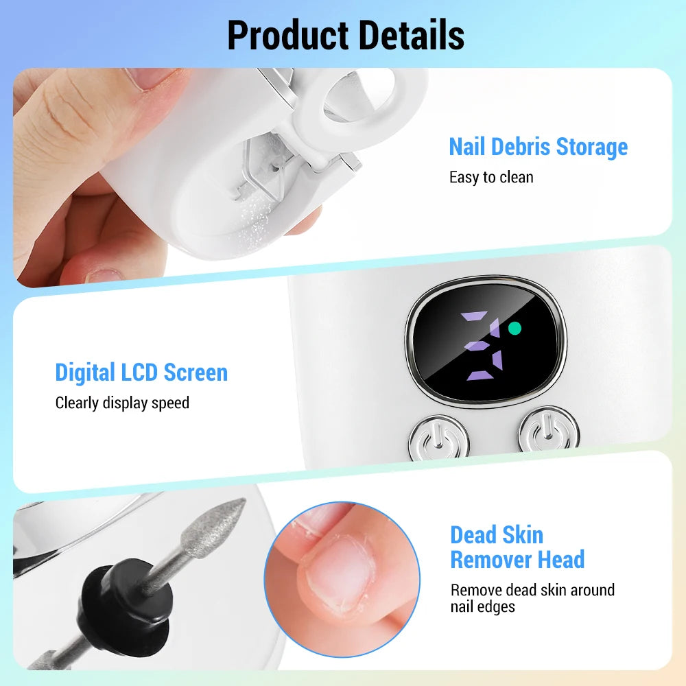 Automatic Electric Nail Clipper with LED Magnifier for Seniors and Adults - 8