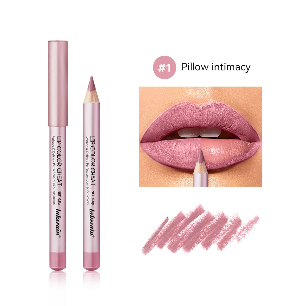 Waterproof Matte Lip Liner Pencil Set for Long-Lasting Defined Lips - 23