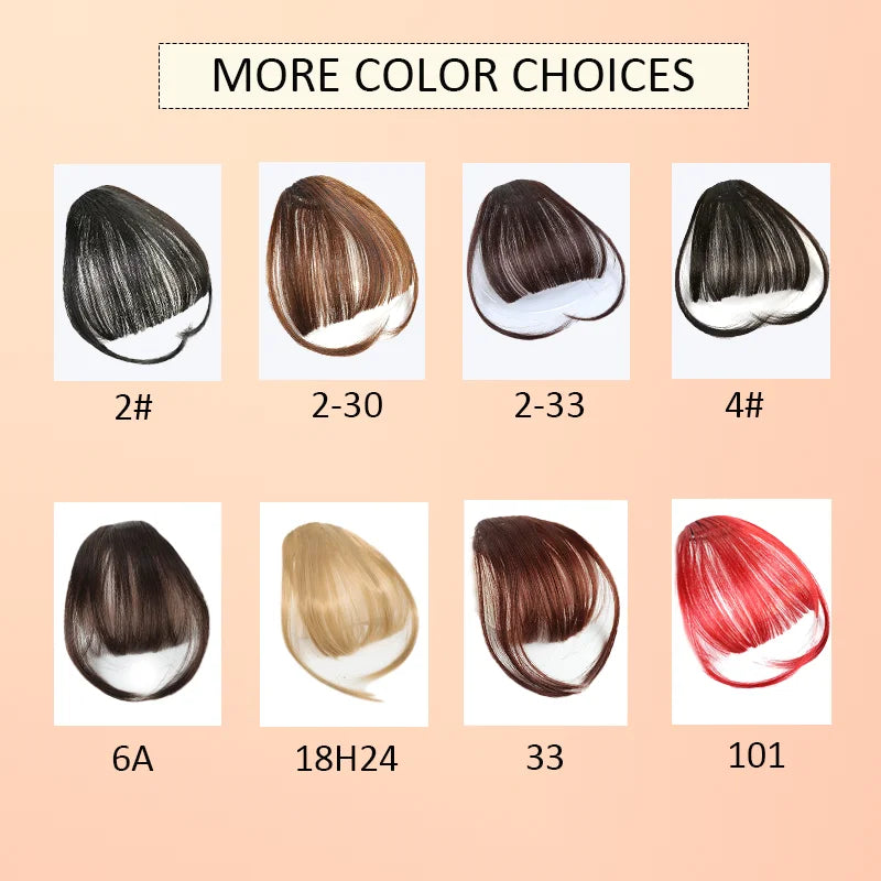 Clip-In Synthetic Wispy Bangs Hair Extension with Temples
