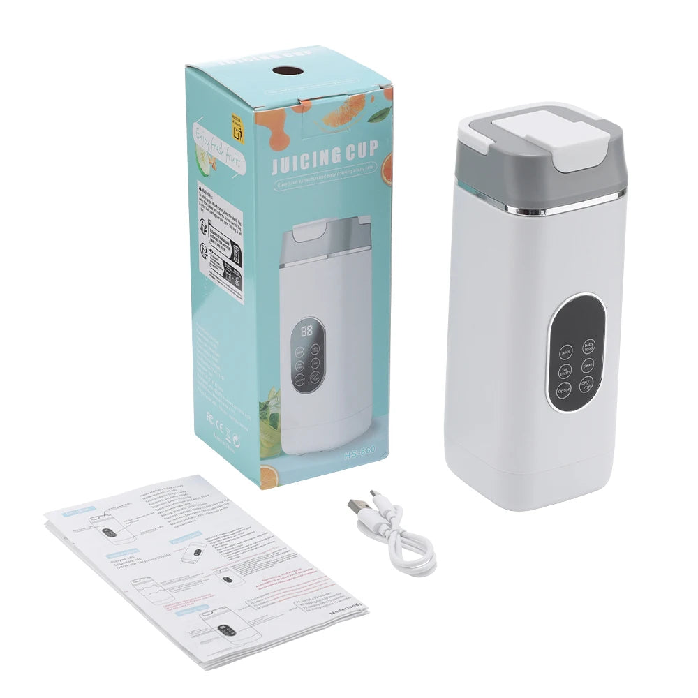 Portable 12-Blade Electric Juicer Cup with Digital Display - 14
