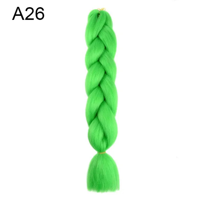Colorful Synthetic Pre-Stretched Braiding Hair Extensions for Women - 7