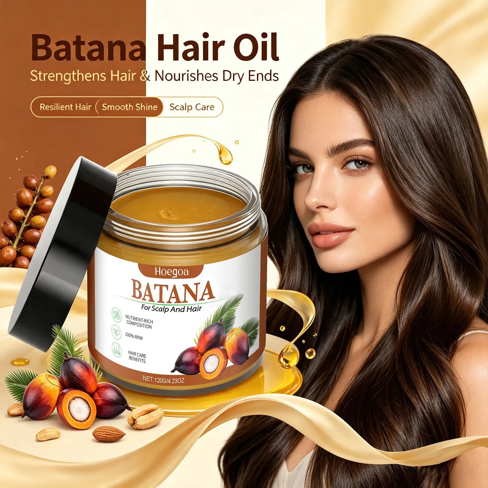 Batana Oil Hair Repair Mask for Dry Damaged Hair and Scalp Nourishment - 3