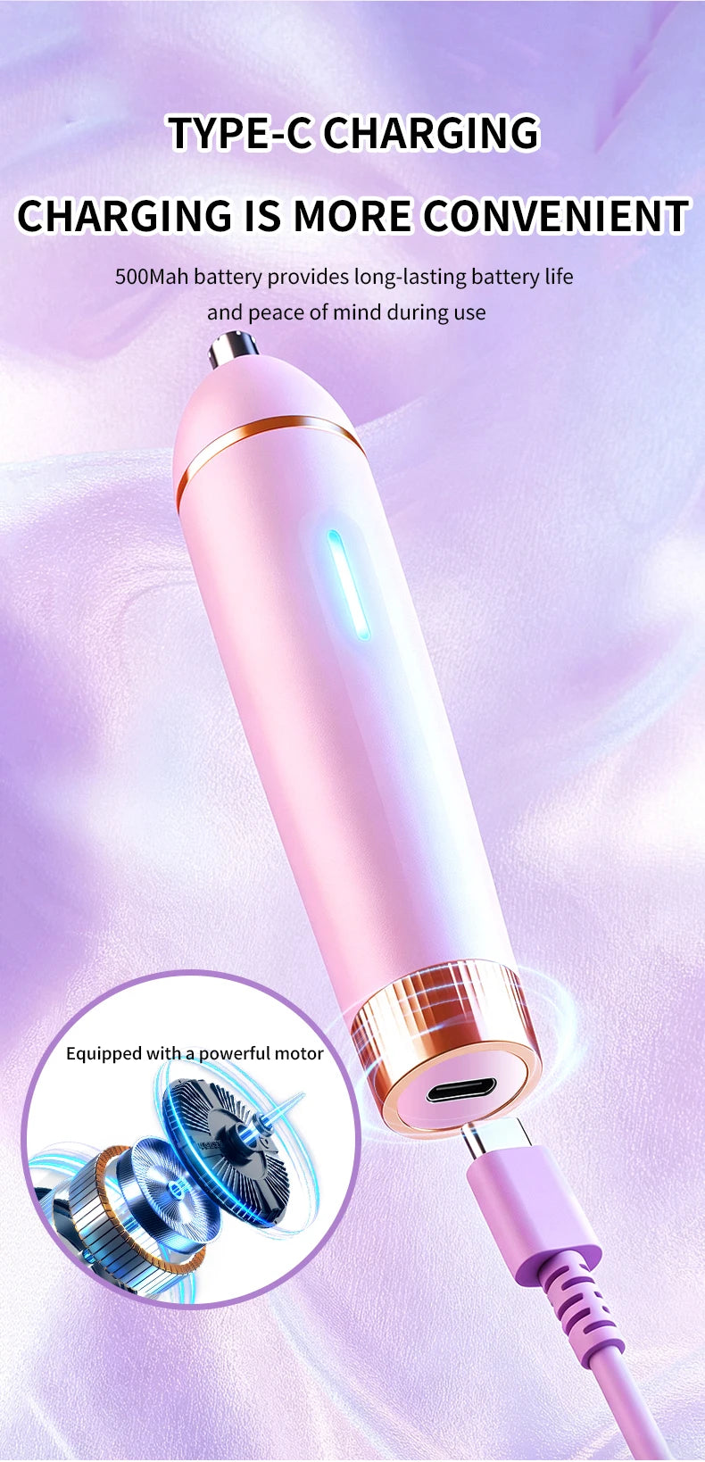 3-in-1 Electric Waterproof Bikini Trimmer and Body Hair Shaver for Women - 16