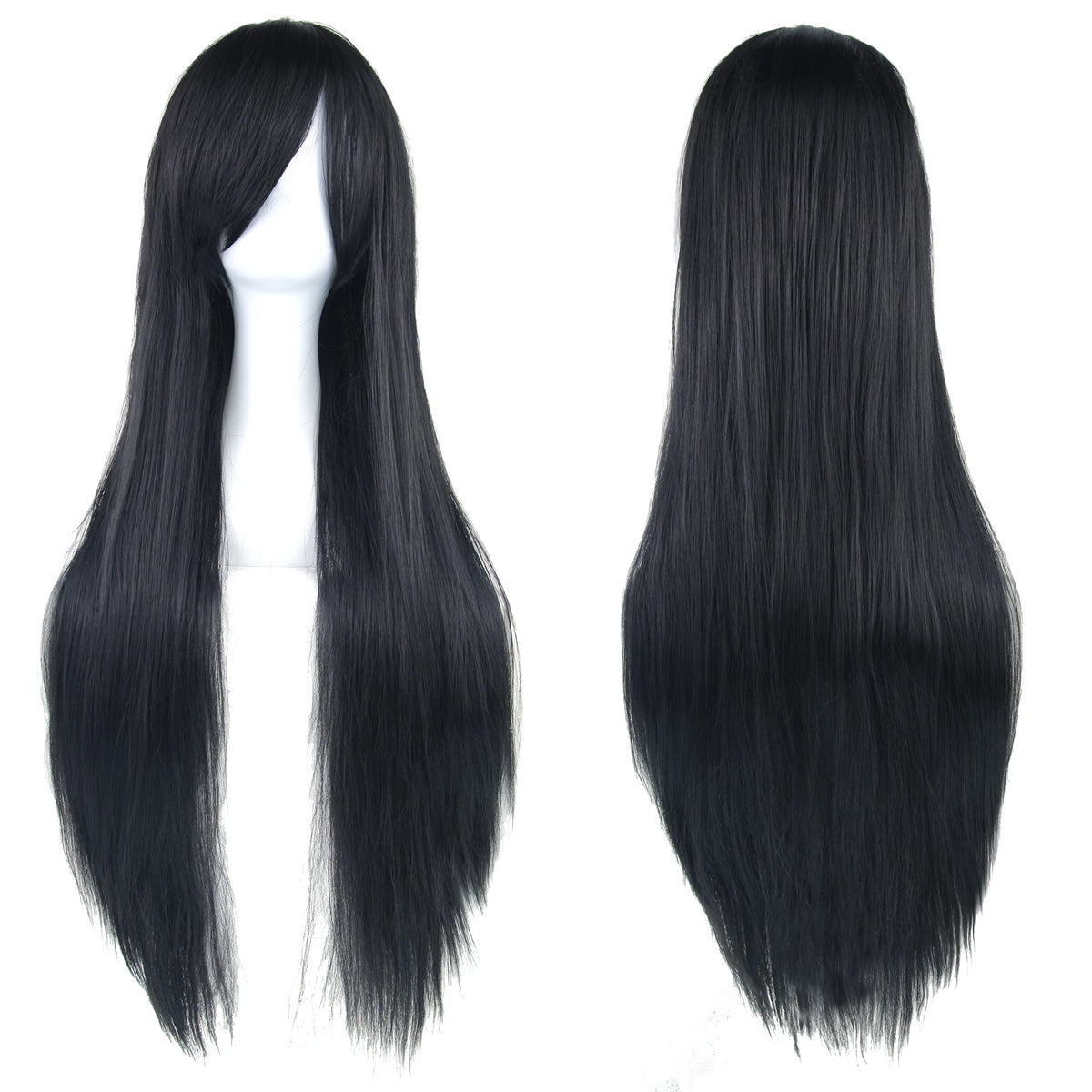 80cm Long Straight Synthetic Wig for Cosplay and Costume Parties