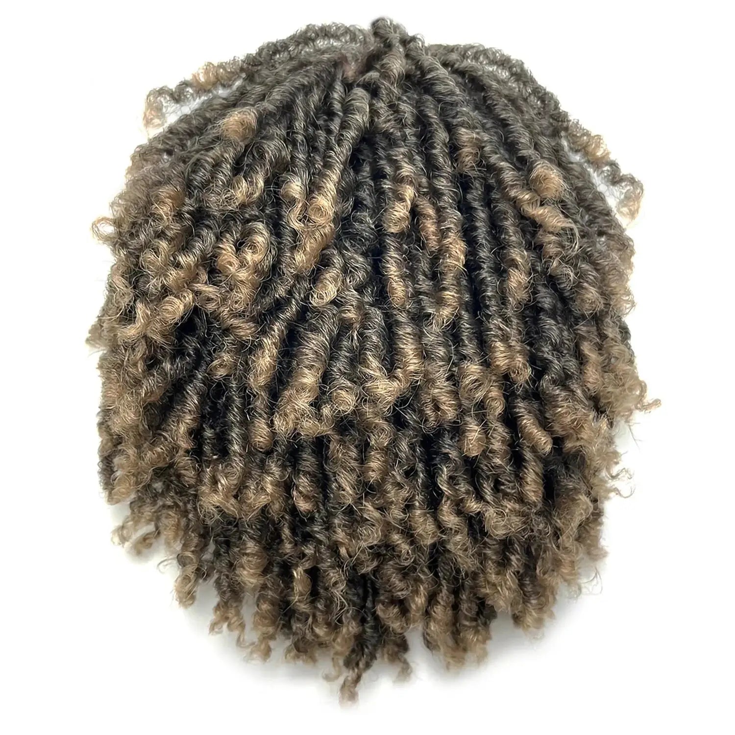Men's Short Curly Braided Dreadlock Wig - 13