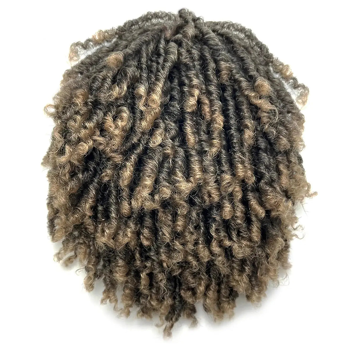 Men's Short Curly Braided Dreadlock Wig