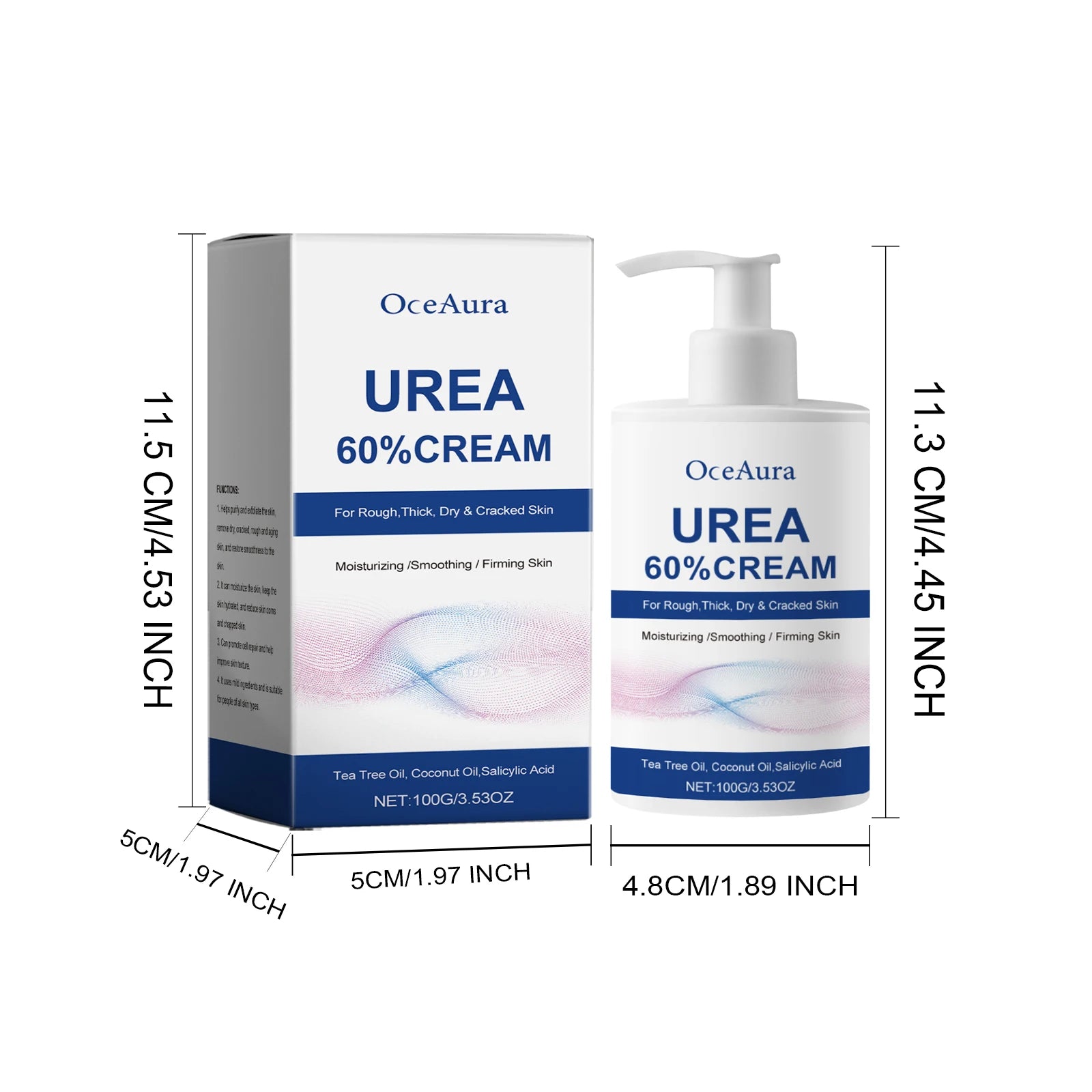 60% Urea Moisturizing Cream for Cracked Heels and Dry Rough Skin - 8