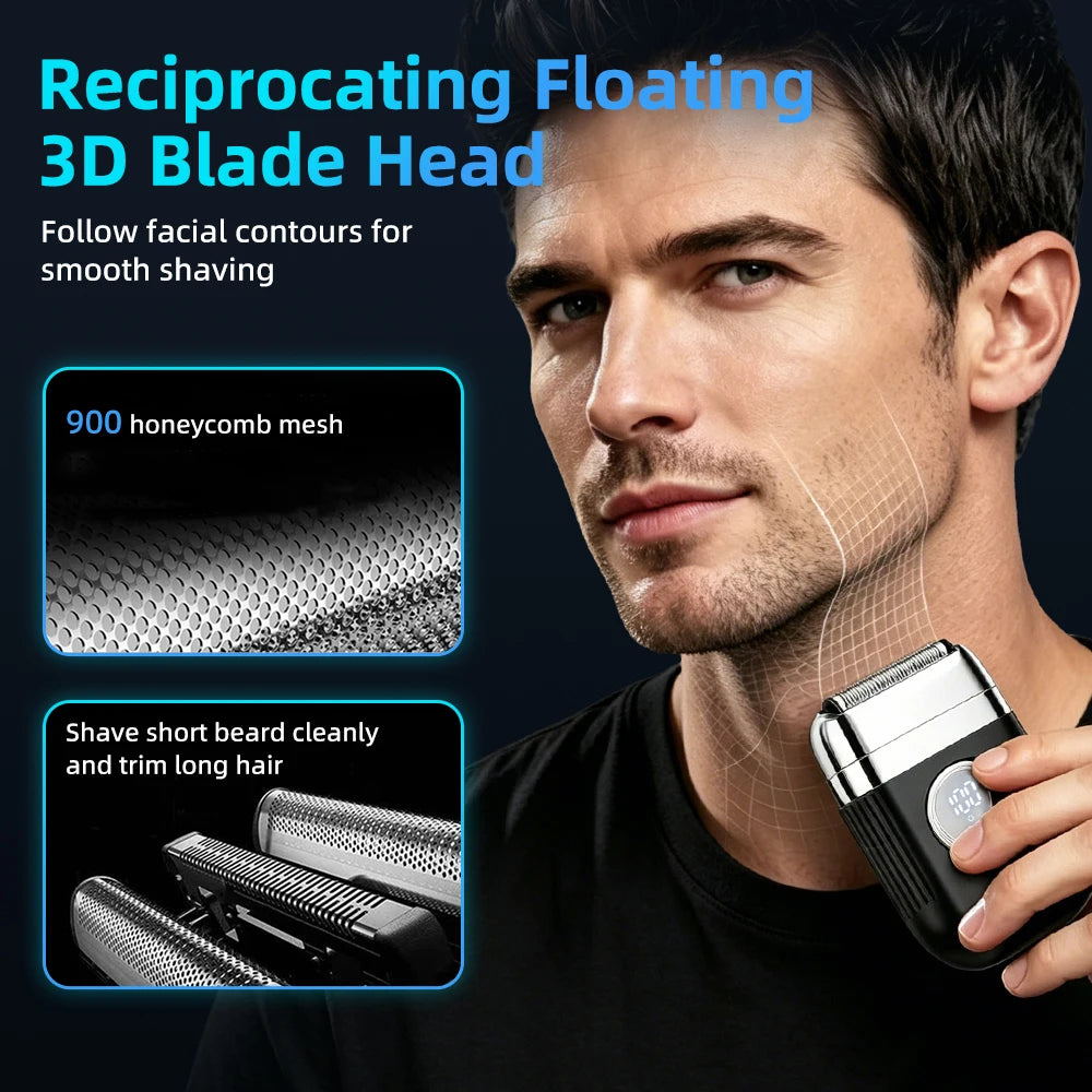 Portable Electric Foil Shaver with Floating Blades for Men - 2