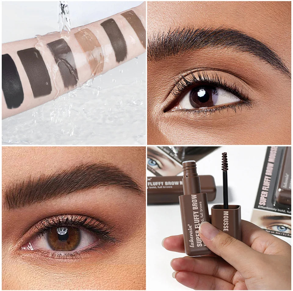 Waterproof Fluffy Brow Mousse for Natural and Volumized Eyebrows