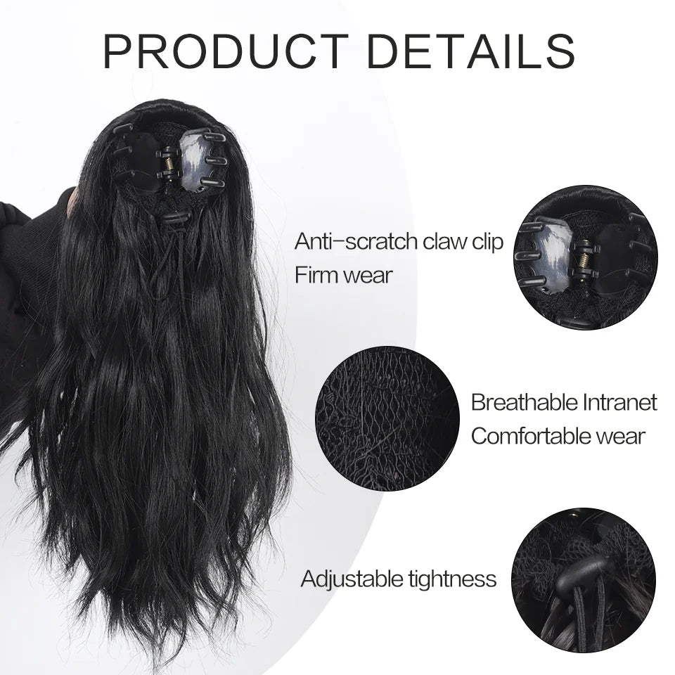 Wavy Claw Clip Ponytail Extension for Instant Volume