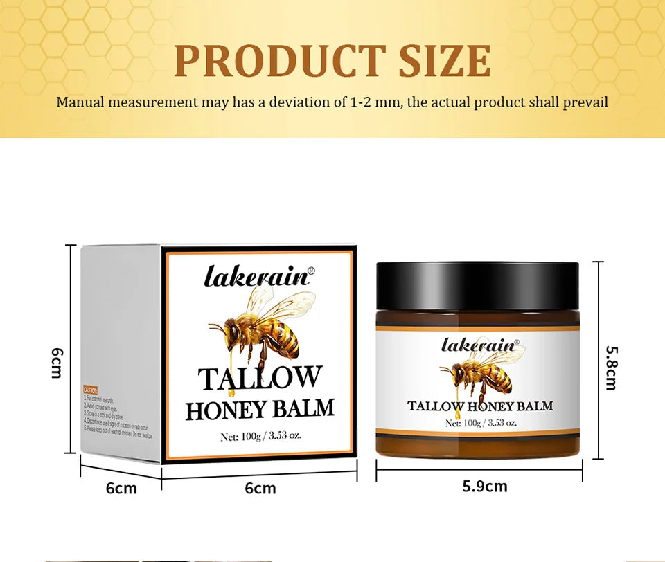 Whipped Beef Tallow and Honey Balm for Deep Skin Moisturizing and Repair