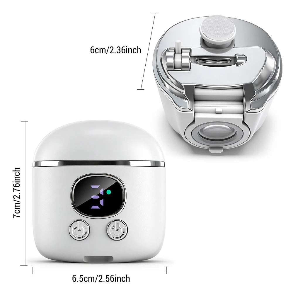 Automatic Electric Nail Clipper with LED Magnifier for Seniors and Adults