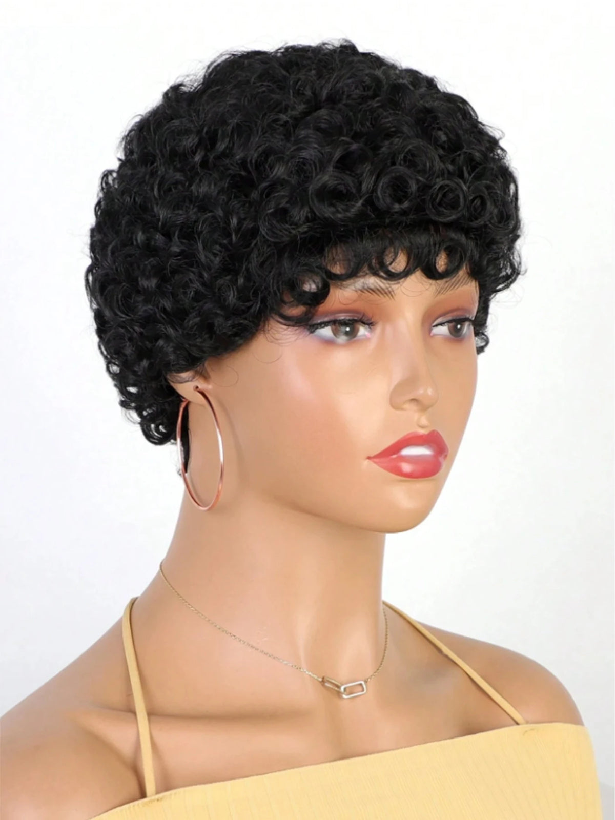 Short Curly Pixie Cut Wig for Daily Wear