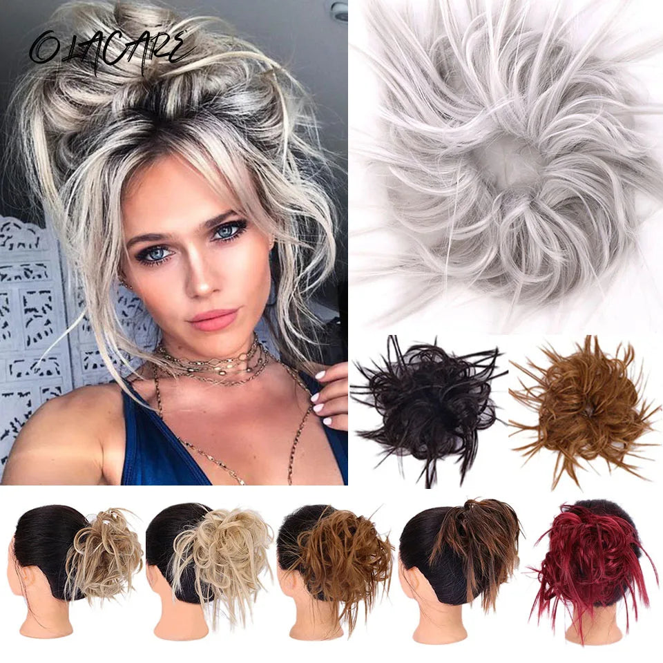 Curly Messy Bun Hair Extension with Drawstring for Instant Volume - 22