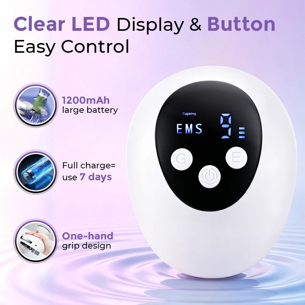 Electric Cupping and Gua Sha Massage Device for Deep Tissue Relief