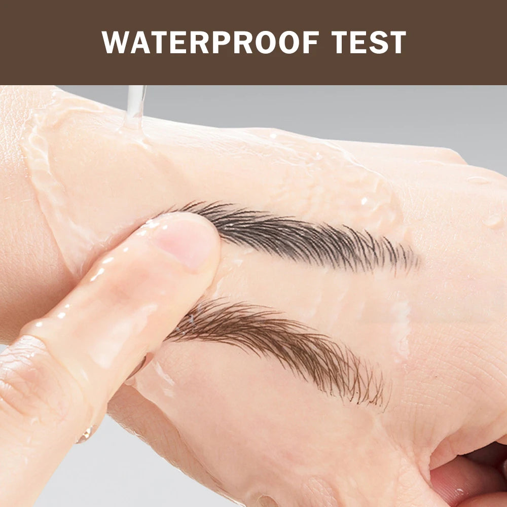 Waterproof Multi-Fork Liquid Eyebrow Pen for Natural Microbladed Brows