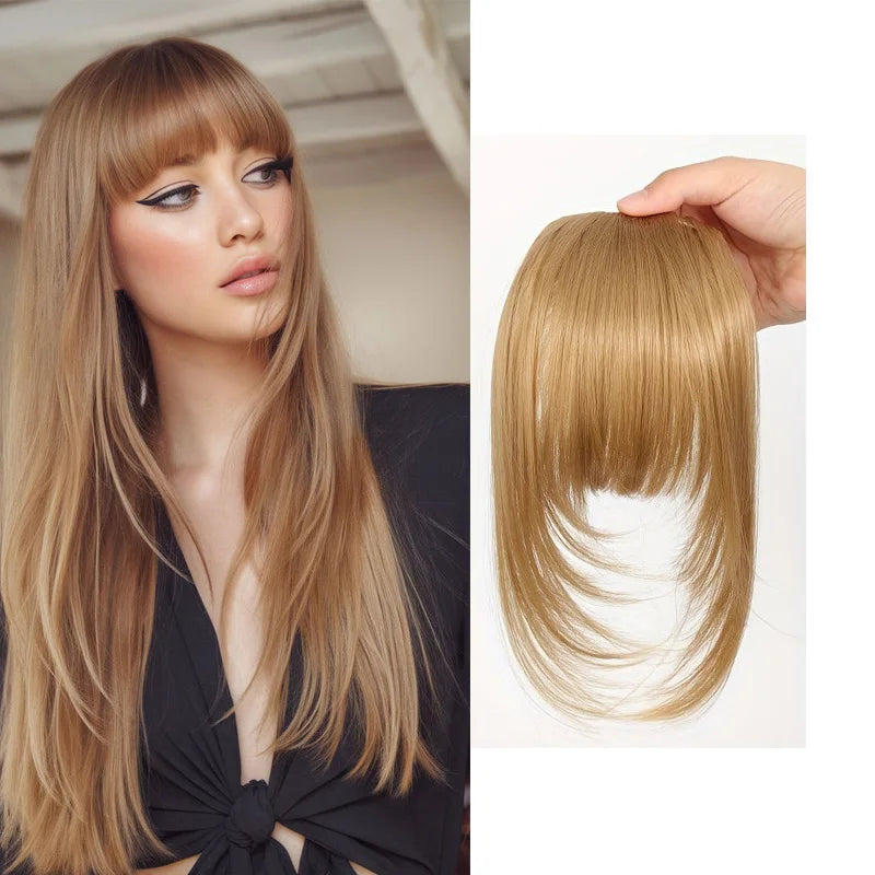 Clip-In Wispy Fringe Bangs with Sideburns for Natural Hair Transformation