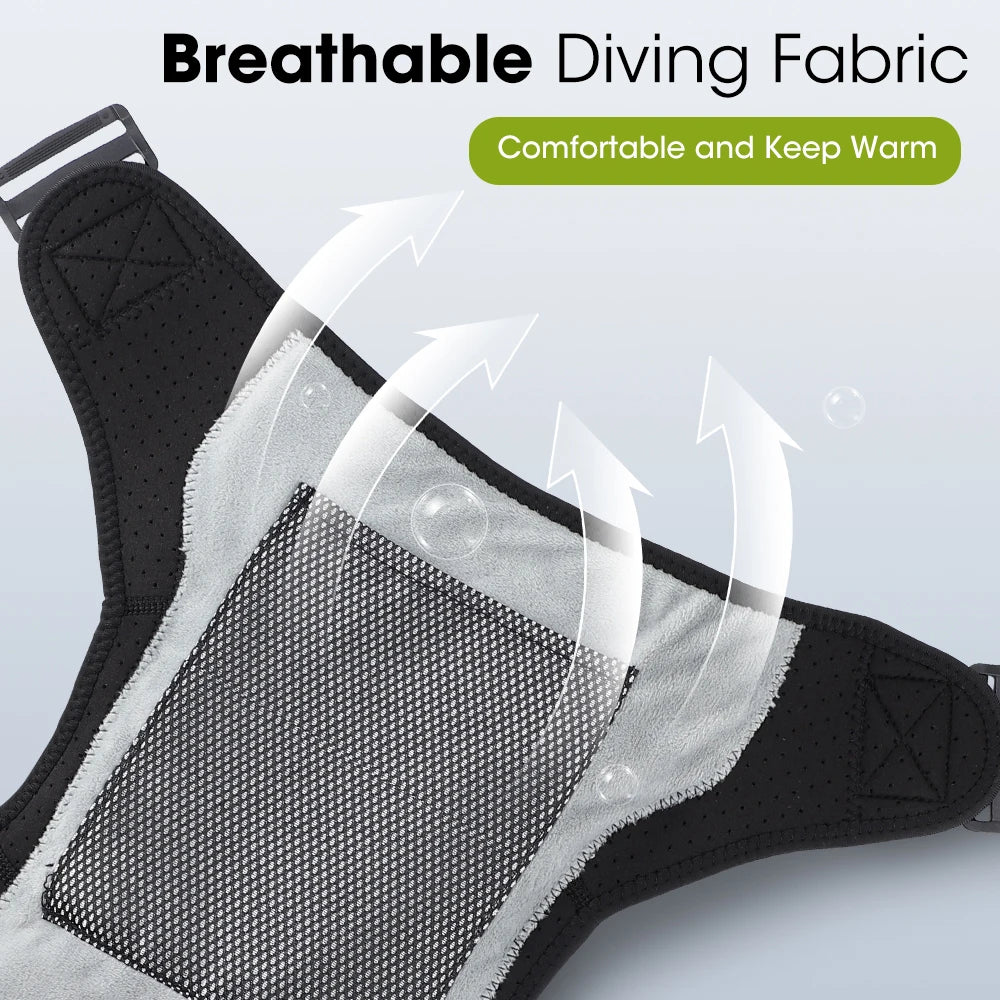 Cordless Heated Shoulder Massage Brace with App Control and Vibration - 30