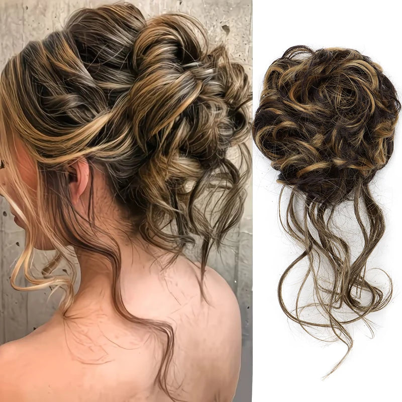 Messy Bun Hairpiece Scrunchie for Easy Elegant Hairstyles