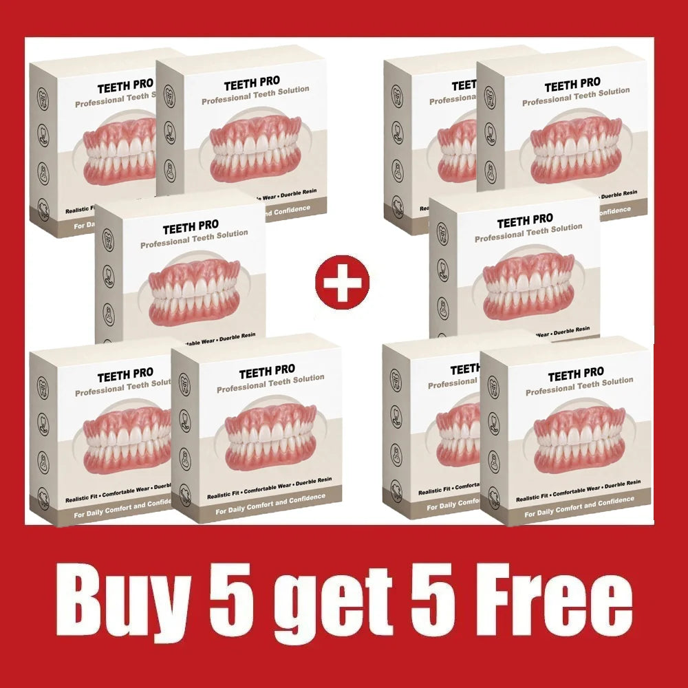Instant Snap-On Smile Veneers for Natural Looking Upper and Lower Teeth