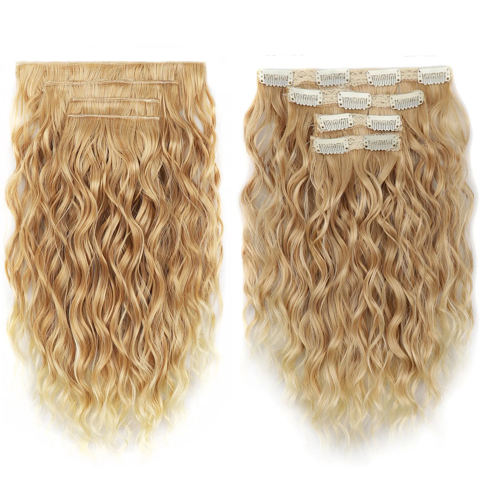 14-Inch Wavy Clip-In Hair Extension Set - 16