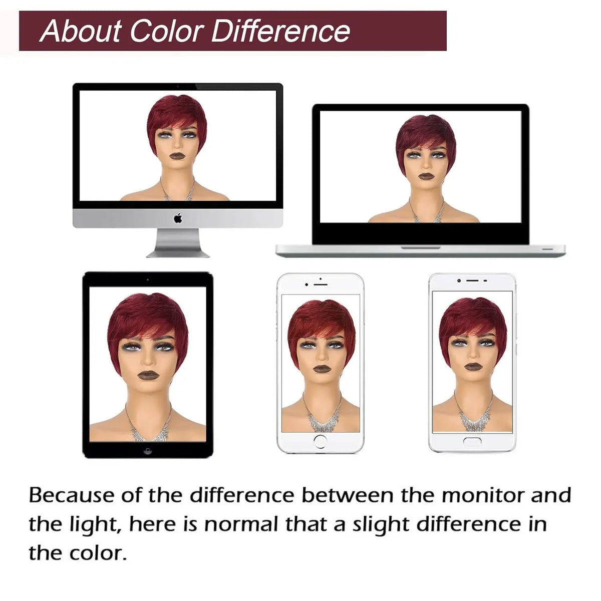 Short Layered Human Hair Pixie Cut Wig