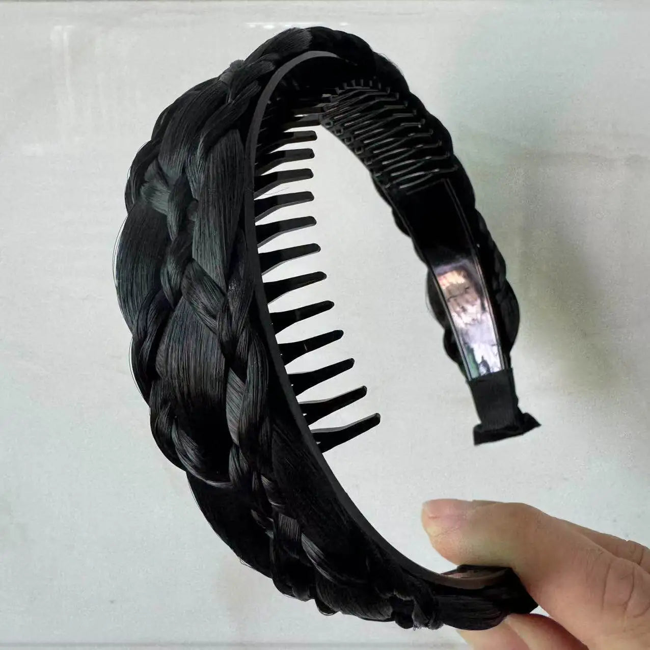 Synthetic Braided Twist Hairband with Teeth for Secure Comfortable Styling - 14