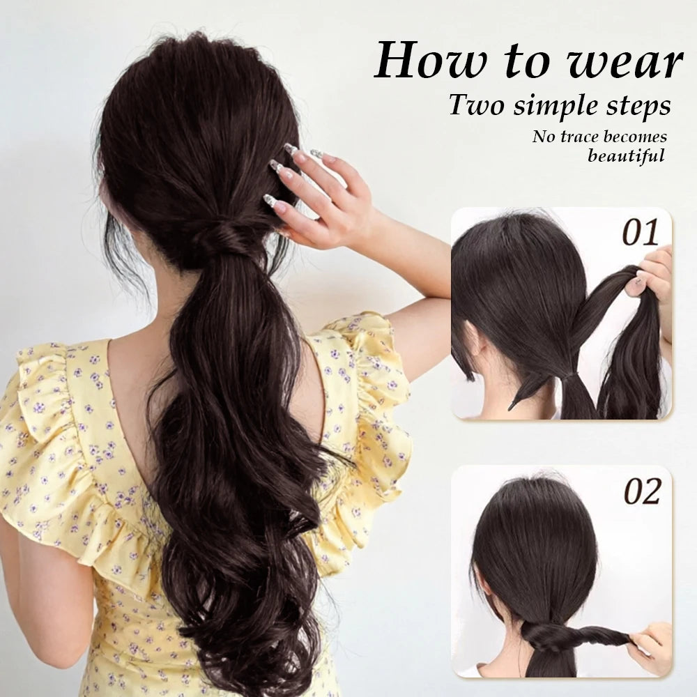 24 Inch Long Curly Ponytail Hair Extension for Daily Volume and Styling - 5