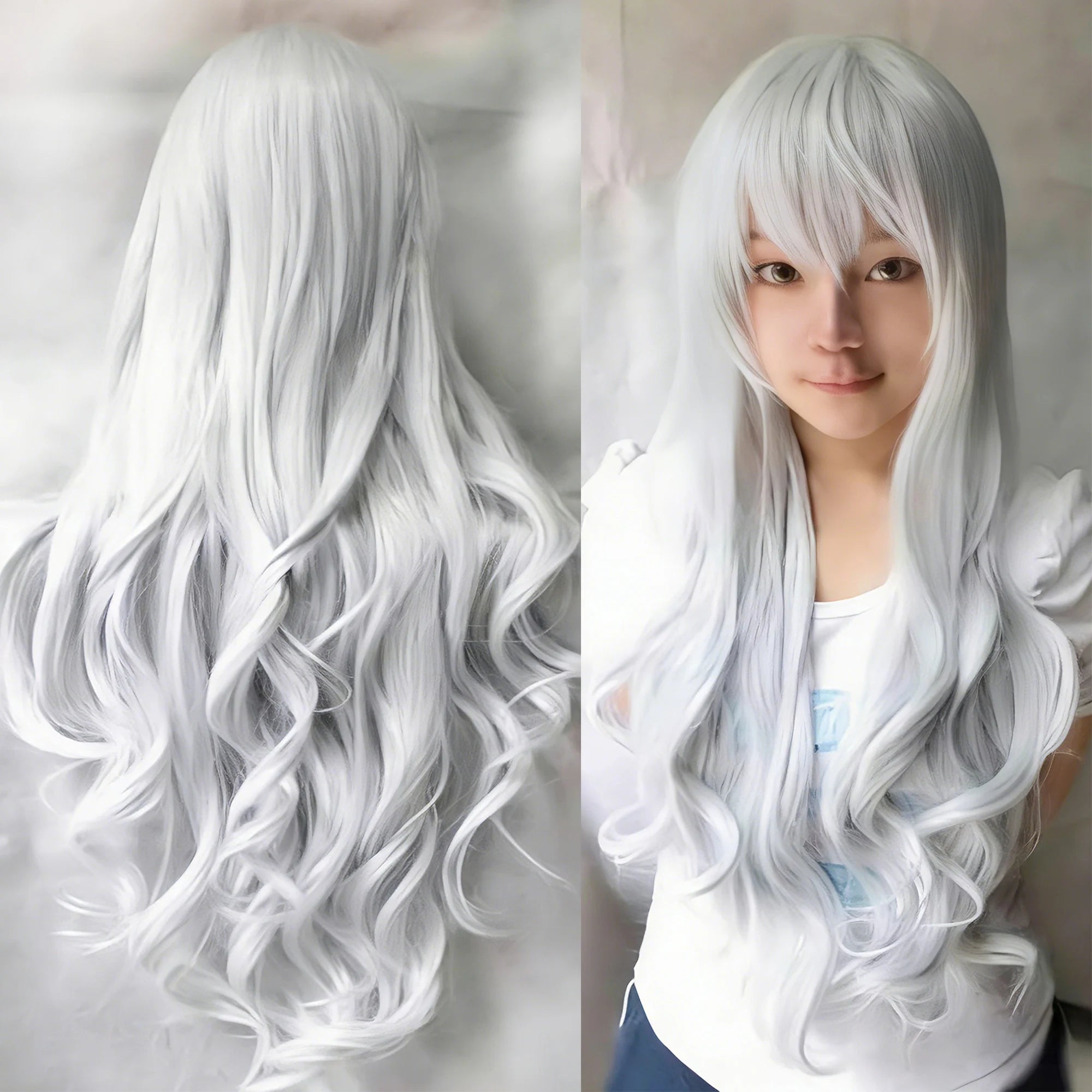Forest Green Long Curly Wavy Cosplay Wig for Anime Costumes and Parties - 20