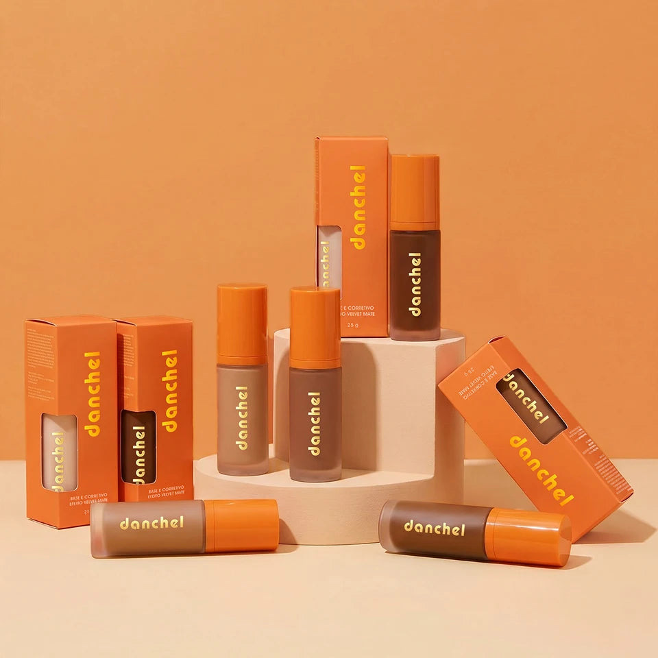 2-in-1 Liquid Foundation and Concealer for Flawless Velvet Matte Finish - 18