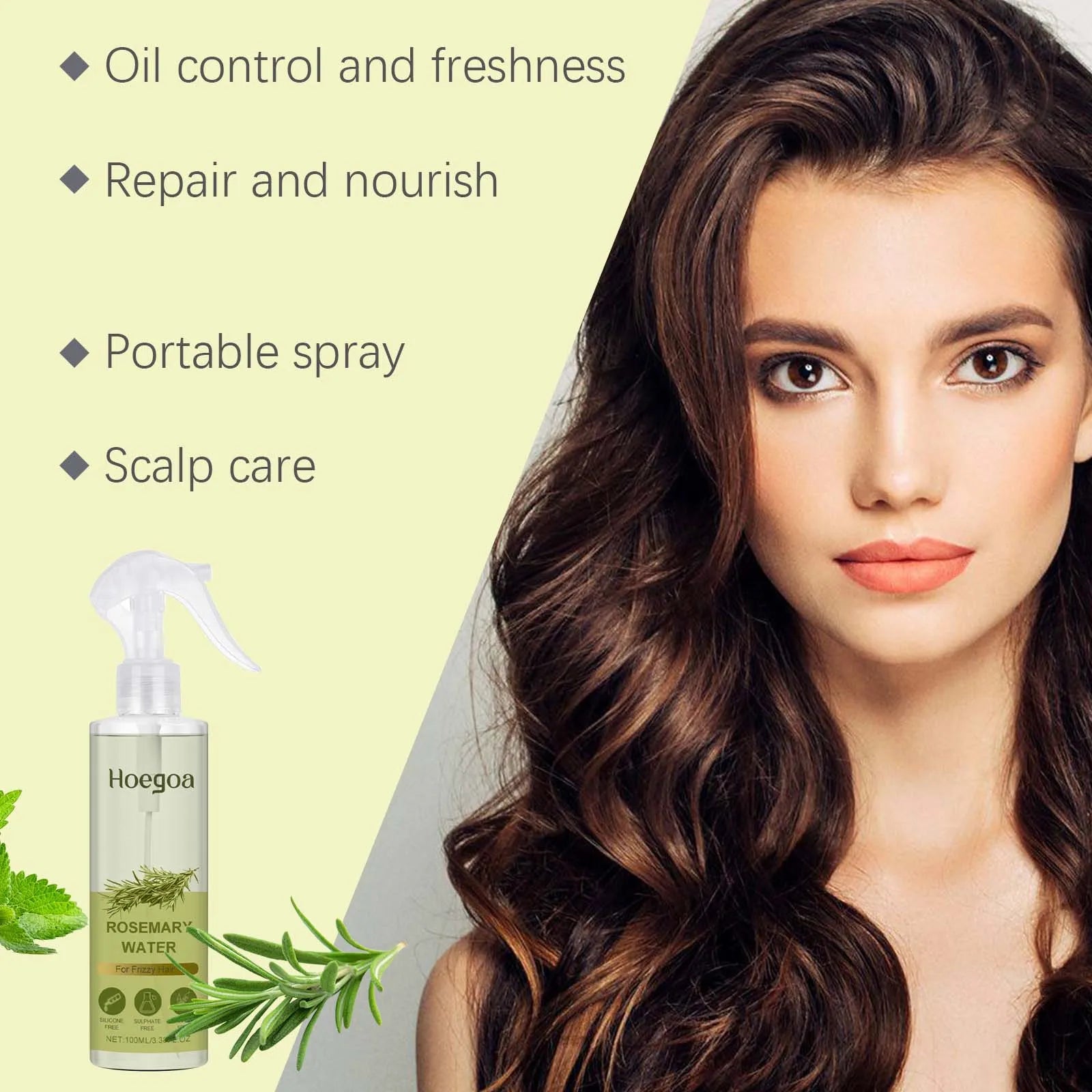 Rosemary Hair Strengthening Spray for Frizzy Hair and Scalp Nourishment - 11