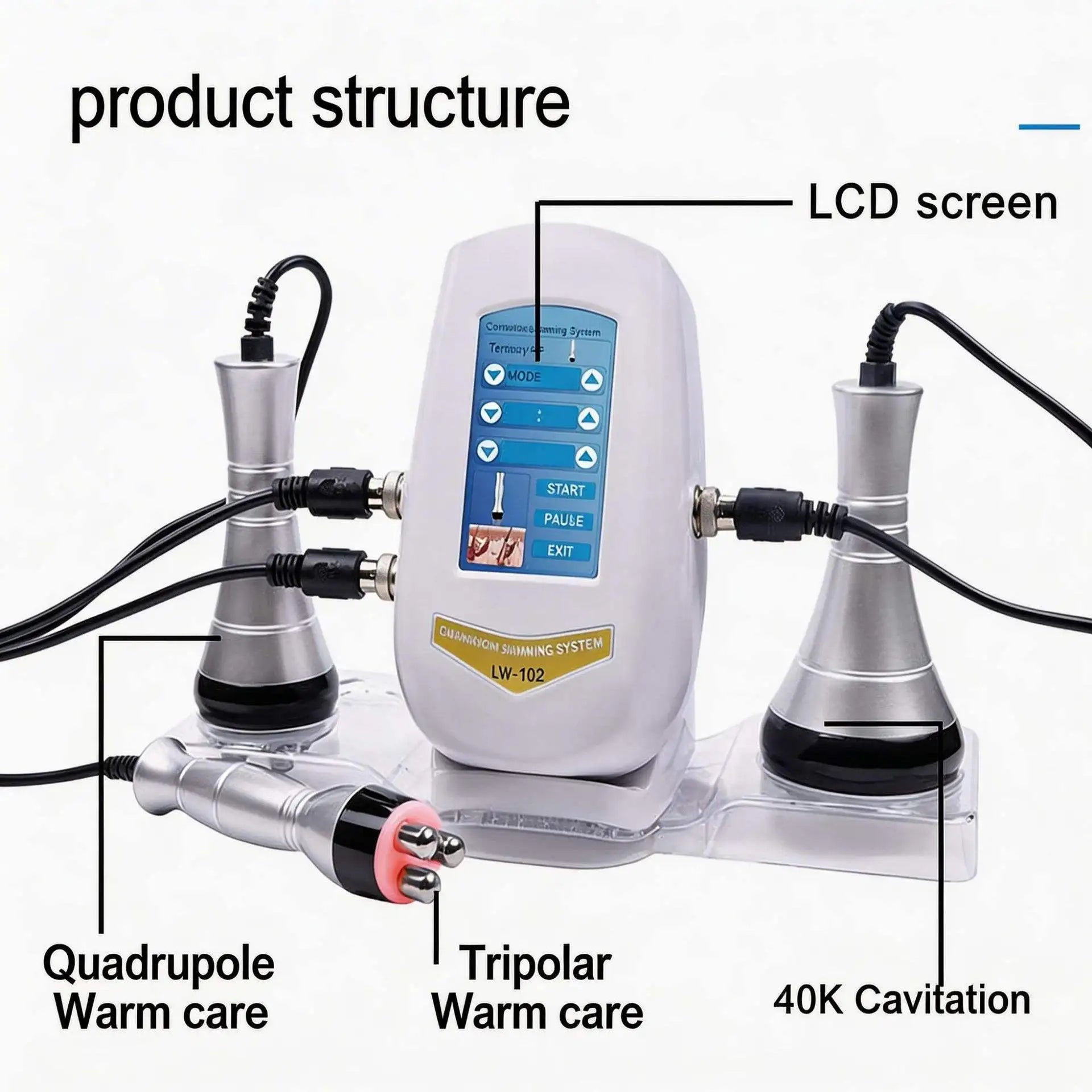 Professional 40K Ultrasonic Cavitation Body Shaping & Skin Tightening Unit - 2