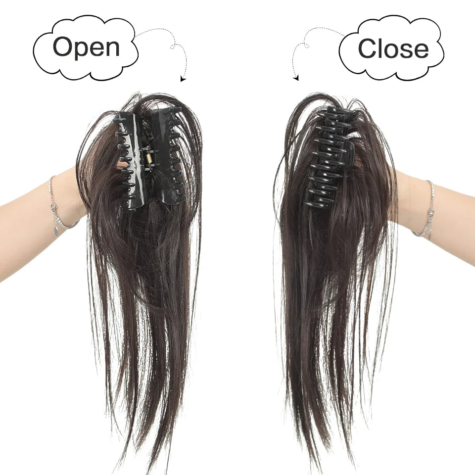 10-Inch Straight Claw Clip Ponytail Hair Extension - 2