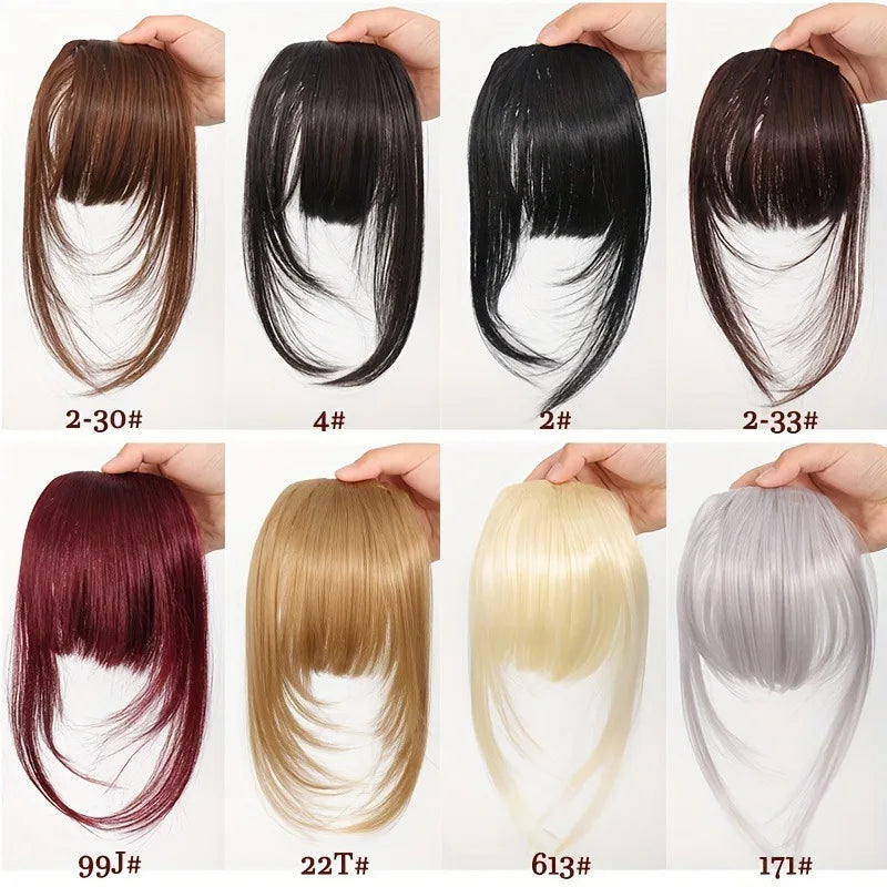 Clip-In Wispy Fringe Bangs with Sideburns for Natural Hair Transformation