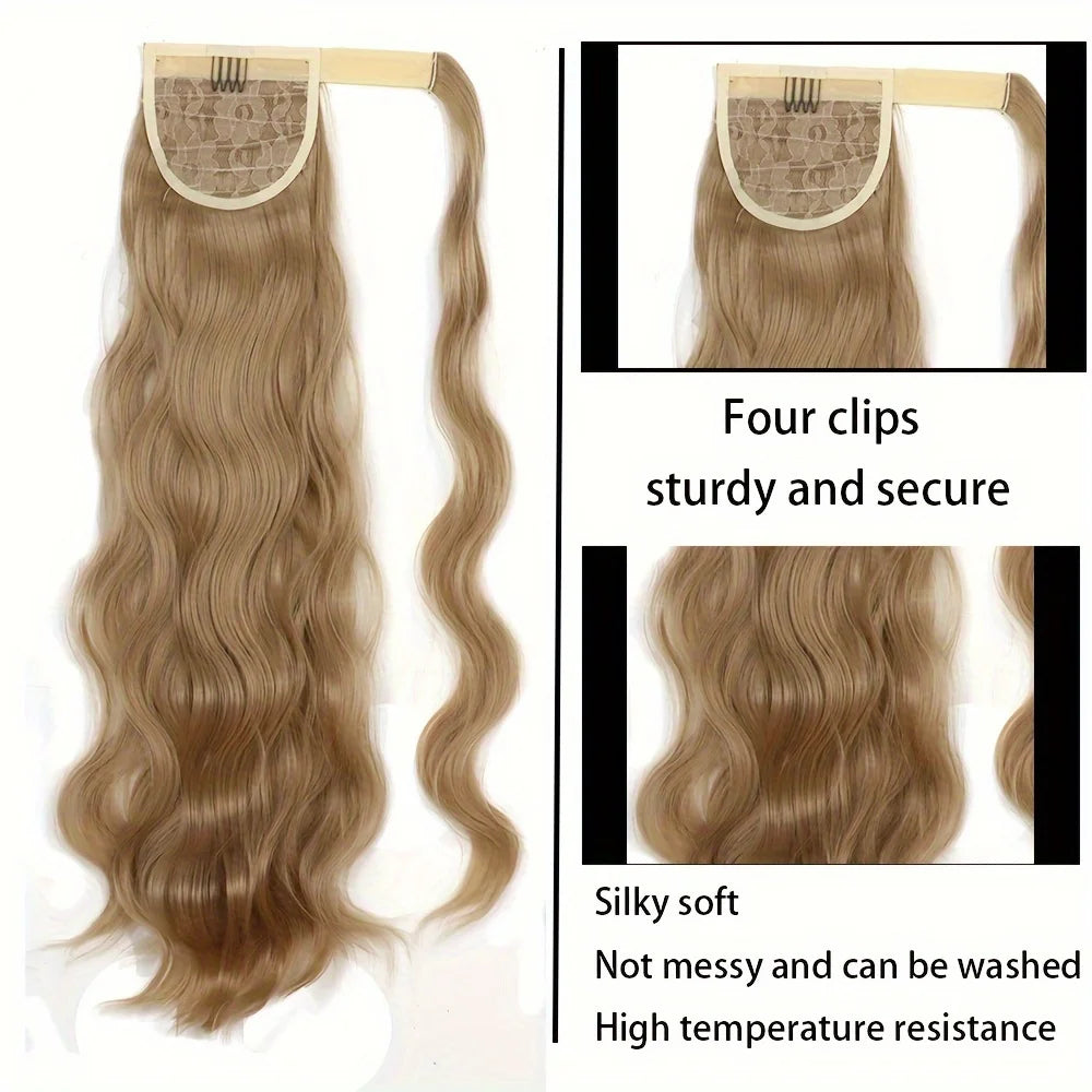 22-Inch Wavy Wrap-Around Ponytail Hair Extension