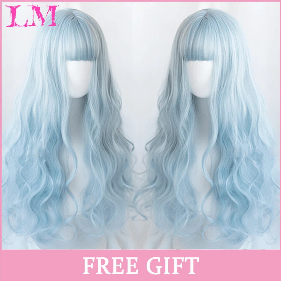 24-Inch Long Pink Cosplay Wig for Costumes - 24