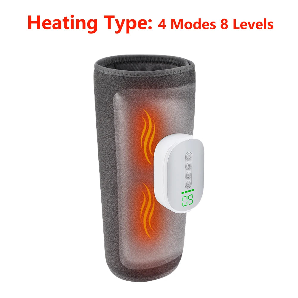 Wireless Heated Air Compression Leg Massager for Muscle Pain Relief