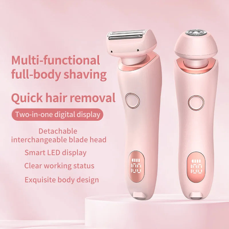 Electric Painless Hair Removal Shaver for Women's Body and Face